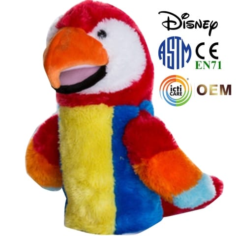 parrot hand puppet