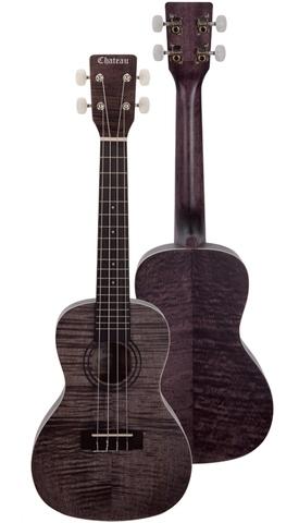 Chateau Ukulele - Open Pore Exotic Mahogany Umber Brown EMS10/EMC10/EMT10