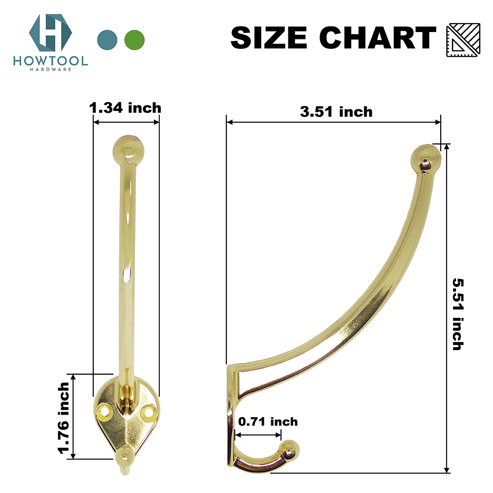 Lengthen Garment Heavy Duty Black Dual Clothes Hook