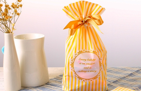 Bakery Story Drawstring Bag/ candy bag/ gift bag/ food bag