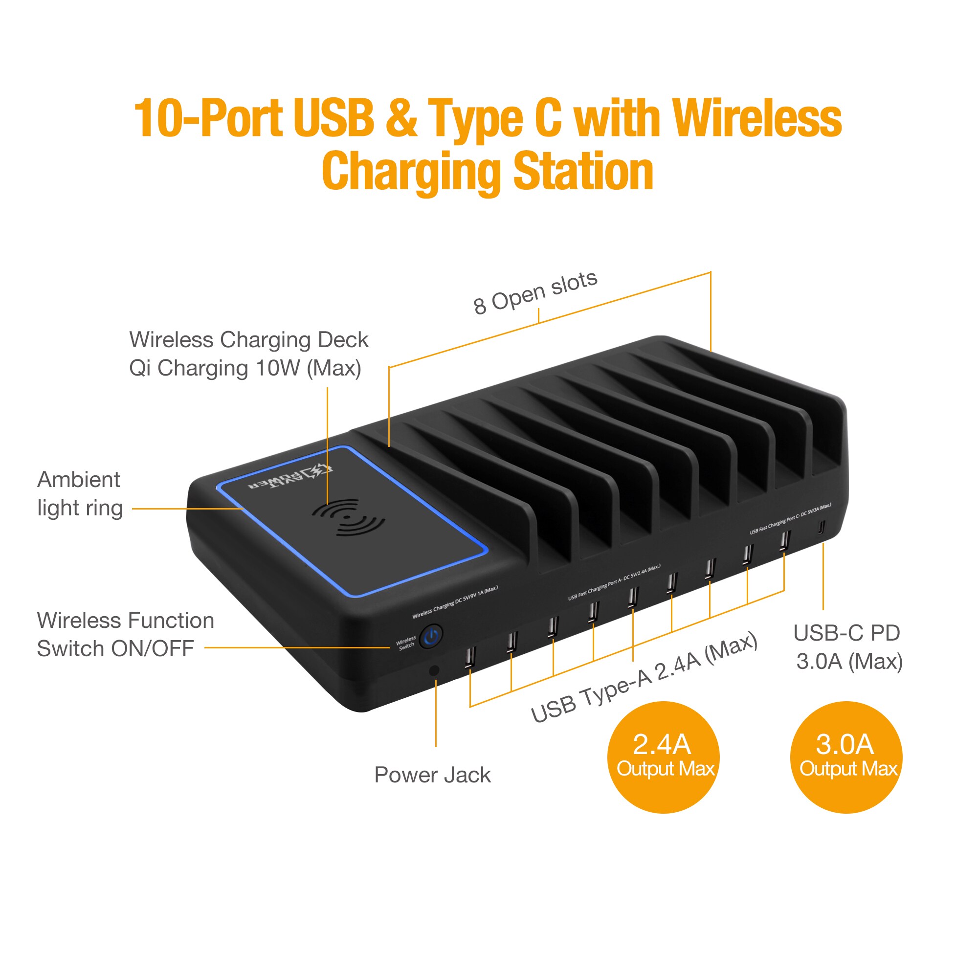AVLT 10-Port Charging Station and Organizer | Taiwantrade