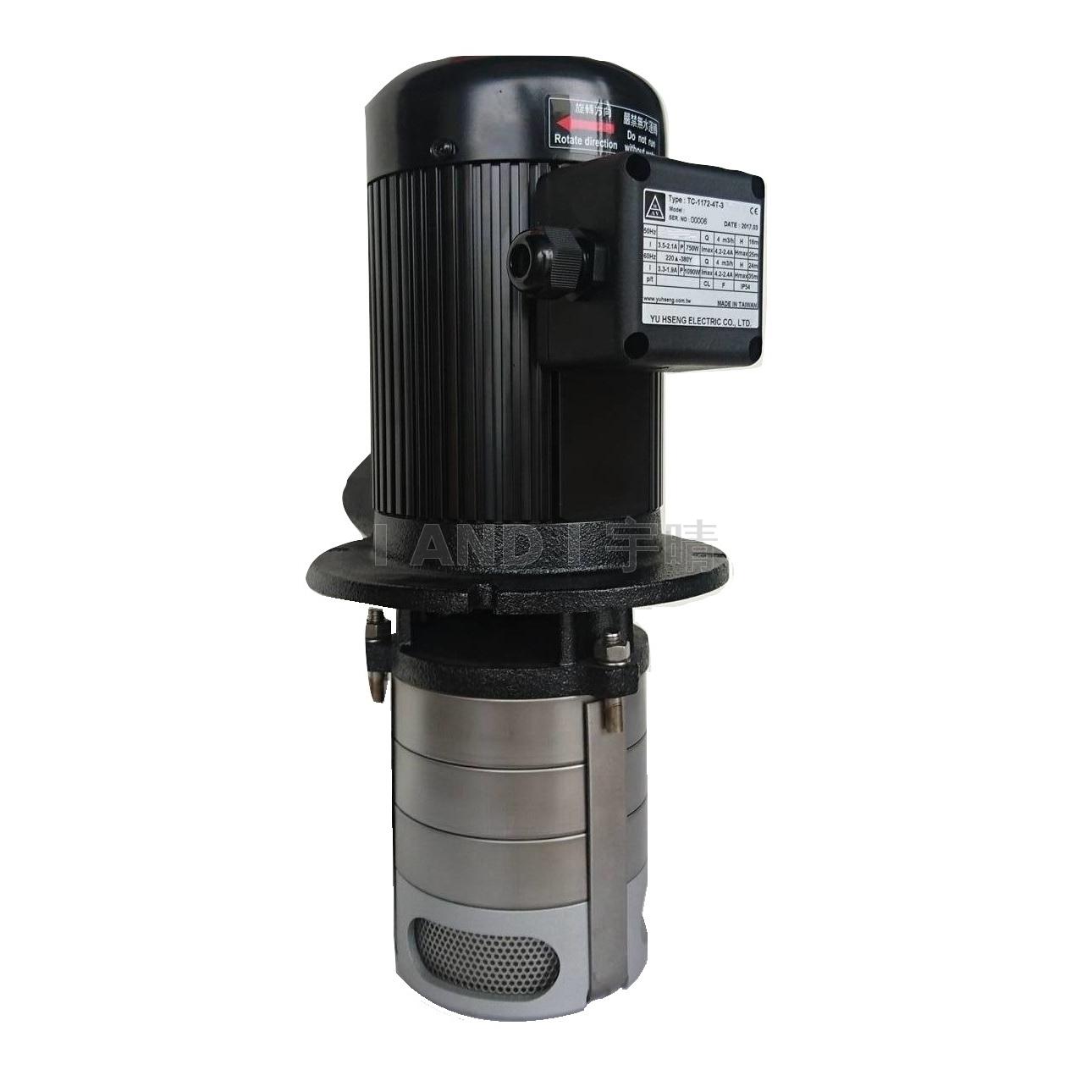 1 HP Multistage CNC Machinery Coolant Pump shaft 172mm (7") 3 impellers