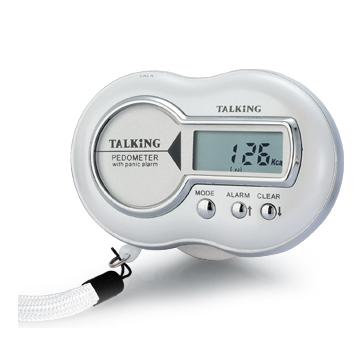 TALKING PEDOMETER WITH PERSONAL ALARM