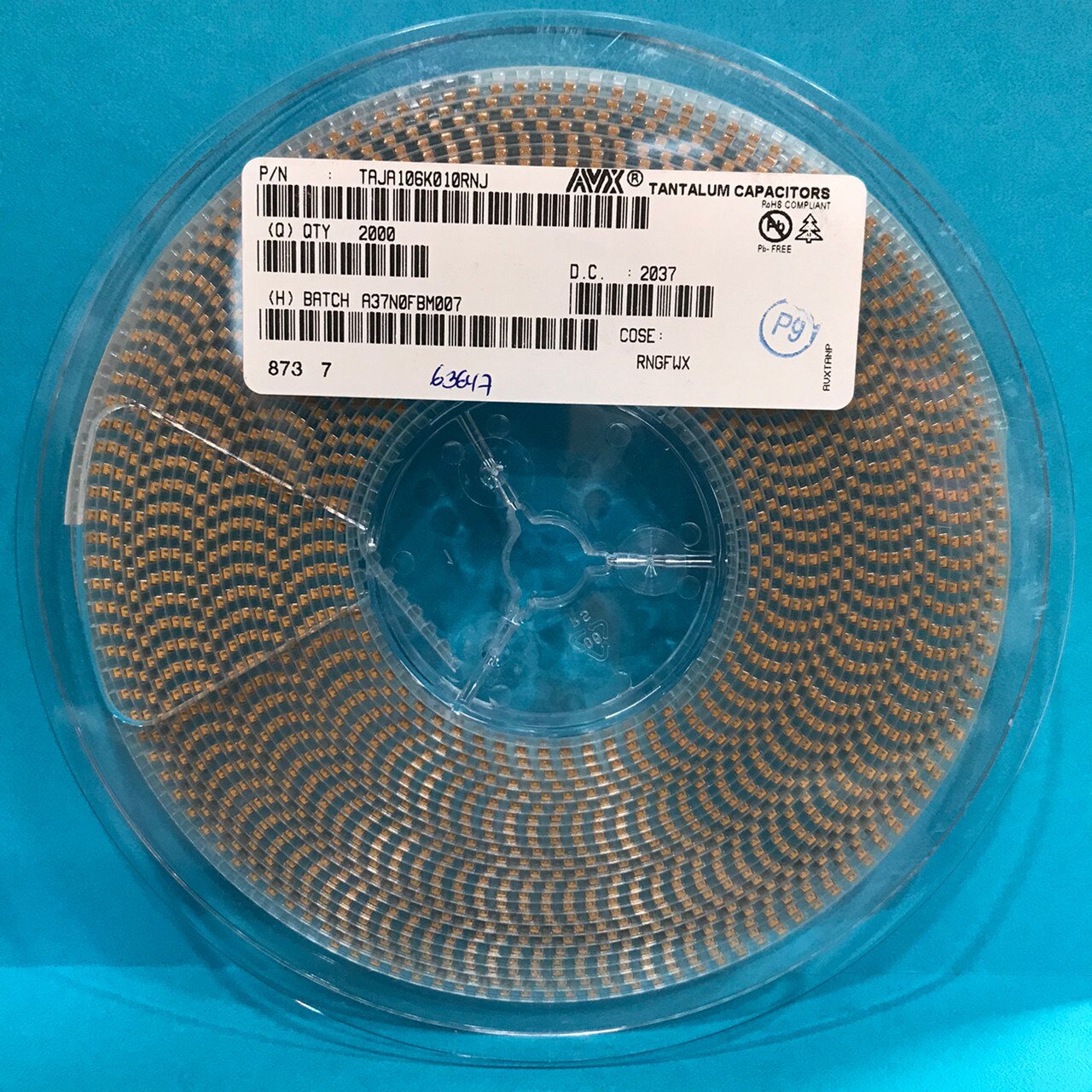 Tantalum Capacitor TAJA106K010RNJ 10UF 10V A 10% AVX | Taiwantrade.com