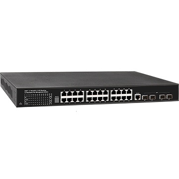 24-Port 10/100/1000Base-T 2-Port 10G SFP Full Management High Power PoE ...