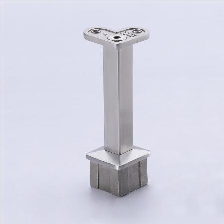 S.S. Square Tube Handrail Perpendicular Post 90deg Support Connector