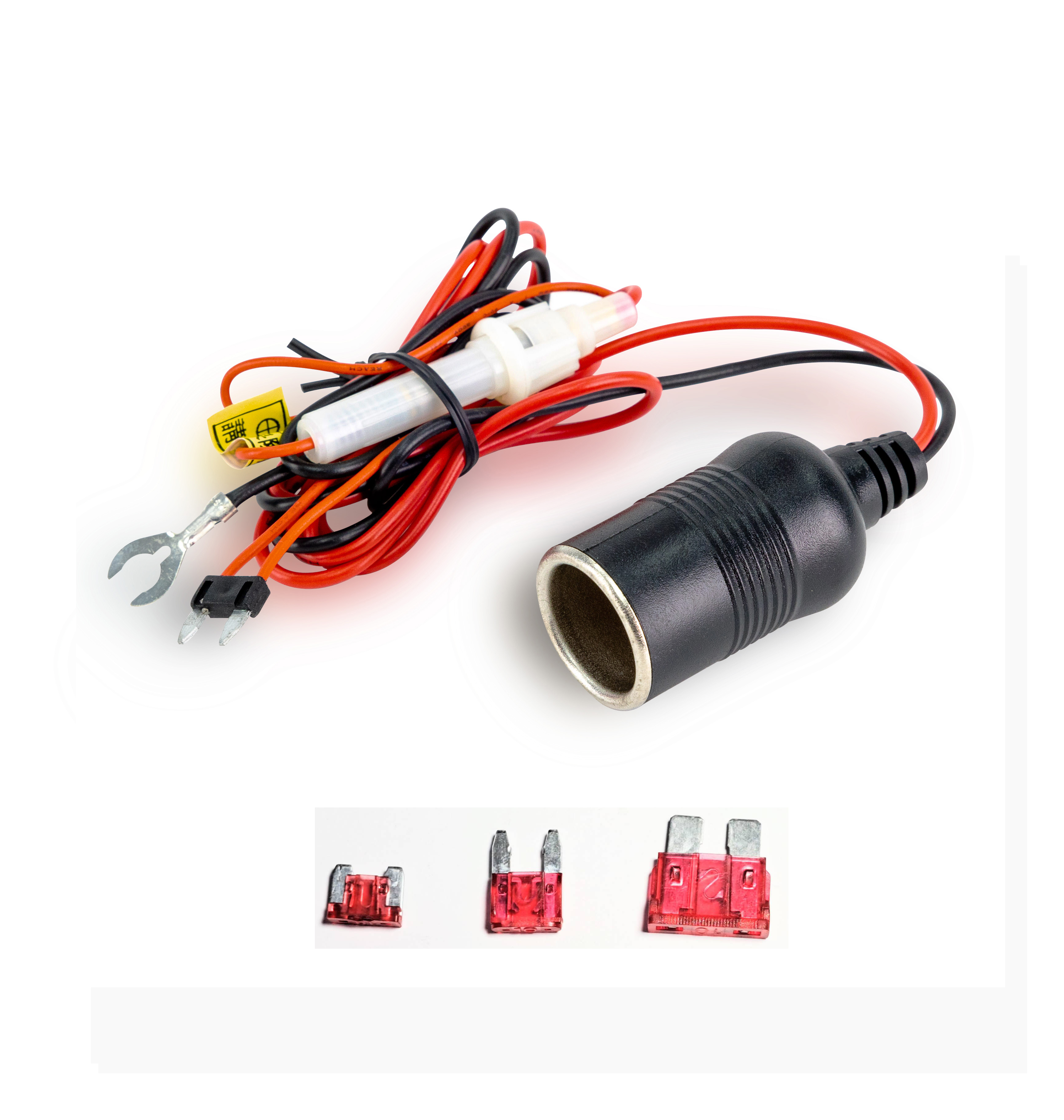 Taiwan power cigarette lighter female socket. 3 kinds of fuses can be