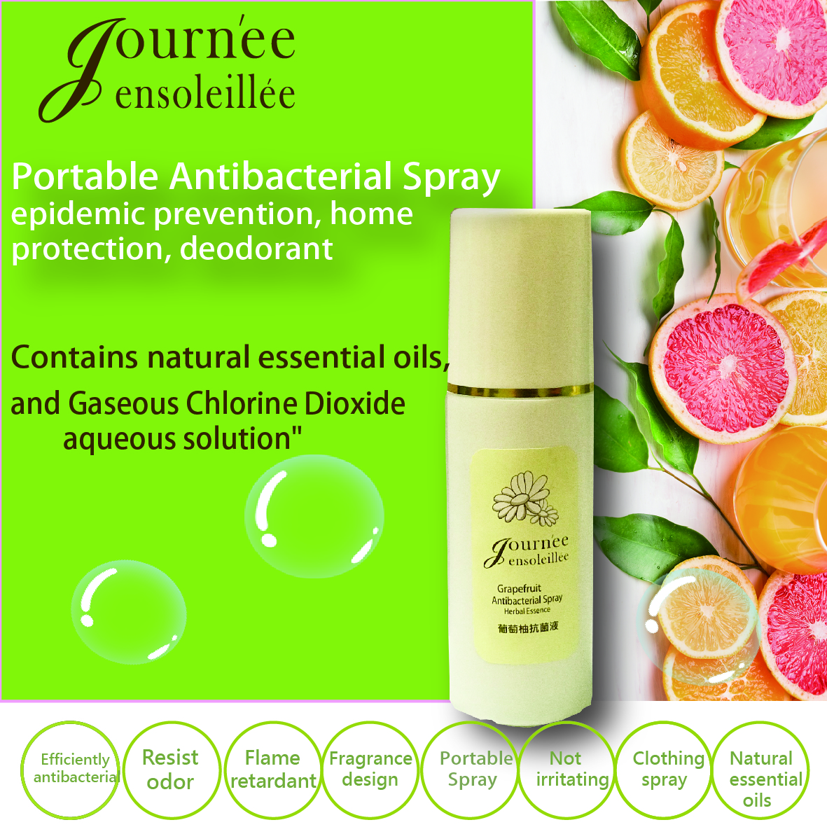 Grapefruit room sanitizer,disinfectant spray for, covid 19 