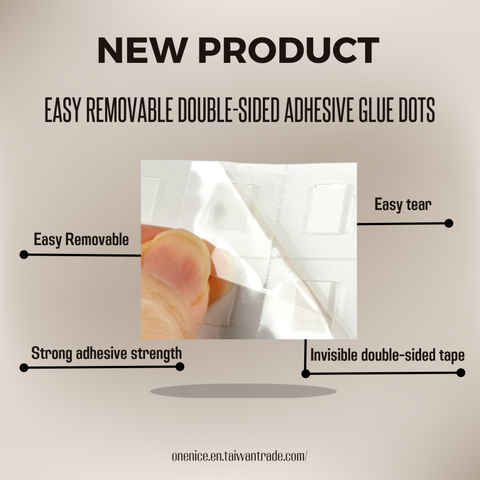 Removable double sided adhesive glue dots