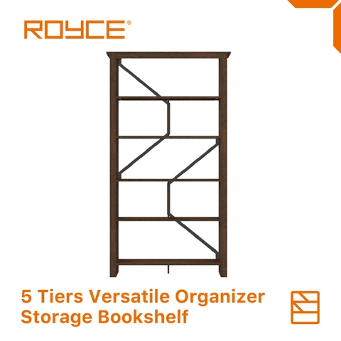 5 Tiers Versatile Organizer Storage Bookshelf, Bookcase, Book Rack