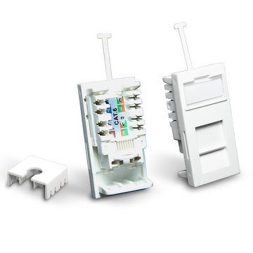 UK TYPE CAT.5E/6 UTP RJ45 EURO MODULE