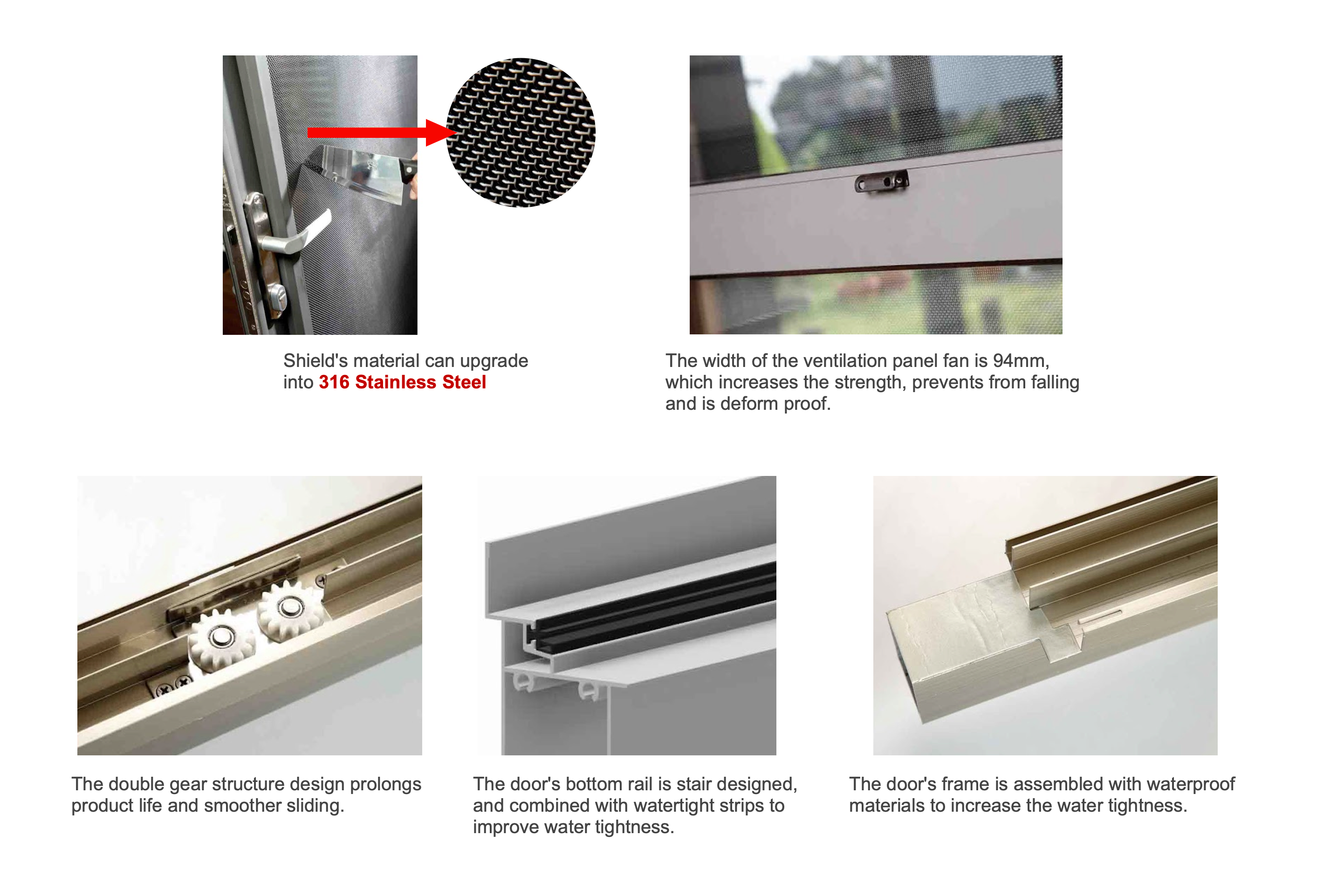 2-panel Ventilated Aluminum Security Screen Door | Taiwantrade.com