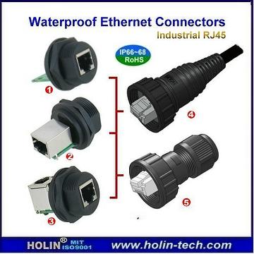 Waterproof RJ45 Ethernet Connectors For Outdoor Applications Such As ...