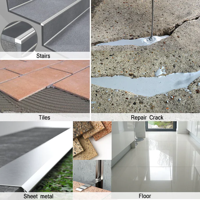 Easy mix liquid filling gray epoxy repair mortar
