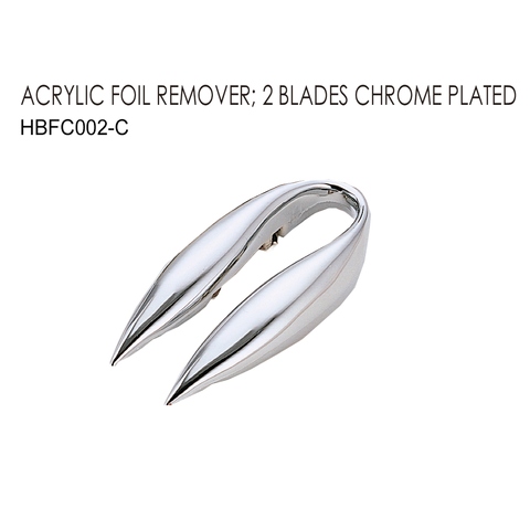 ACRYLIC FOIL REMOVER; 2 BLADES CHROME PLATED