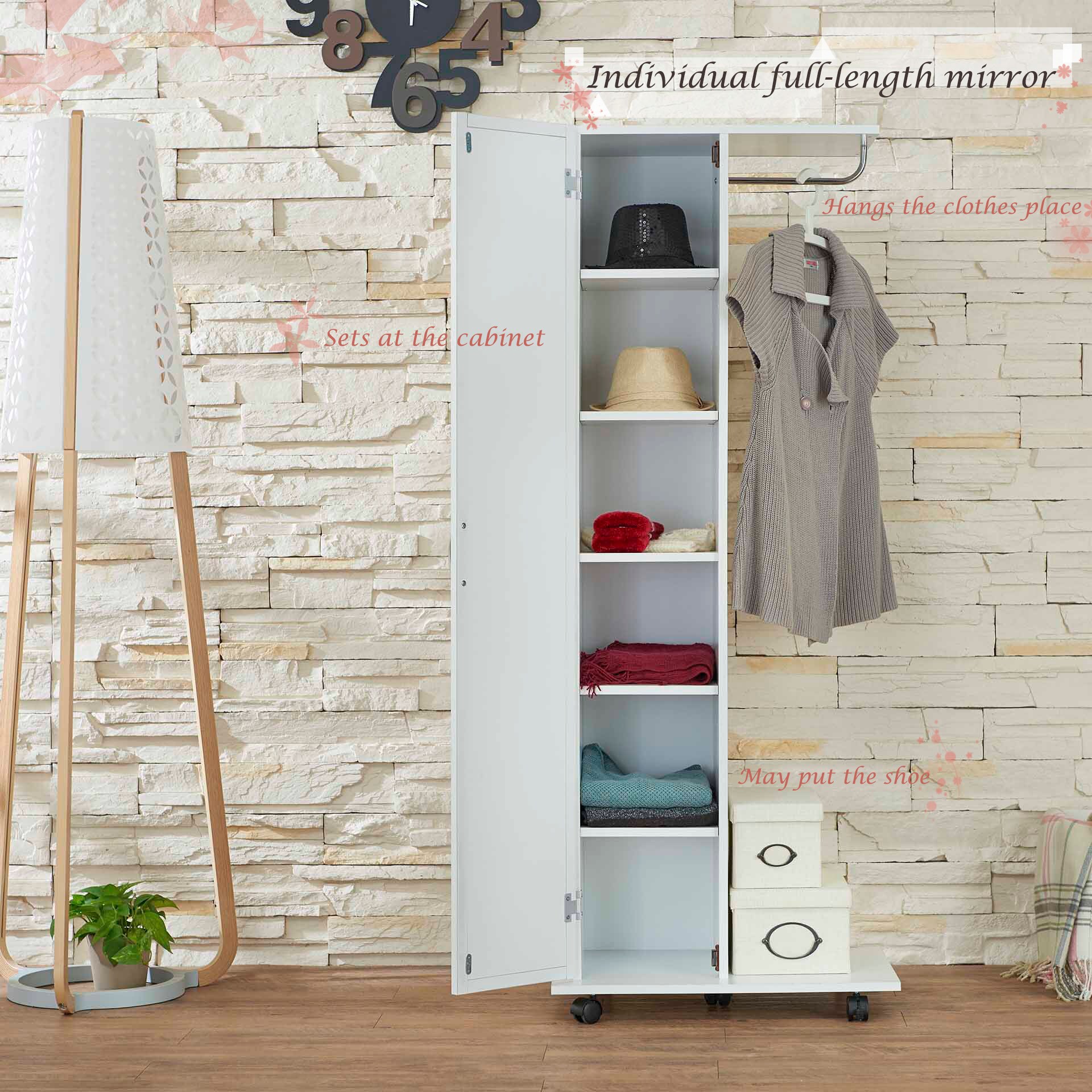 Functional clothes stand coast stand and mirror Taiwantrade