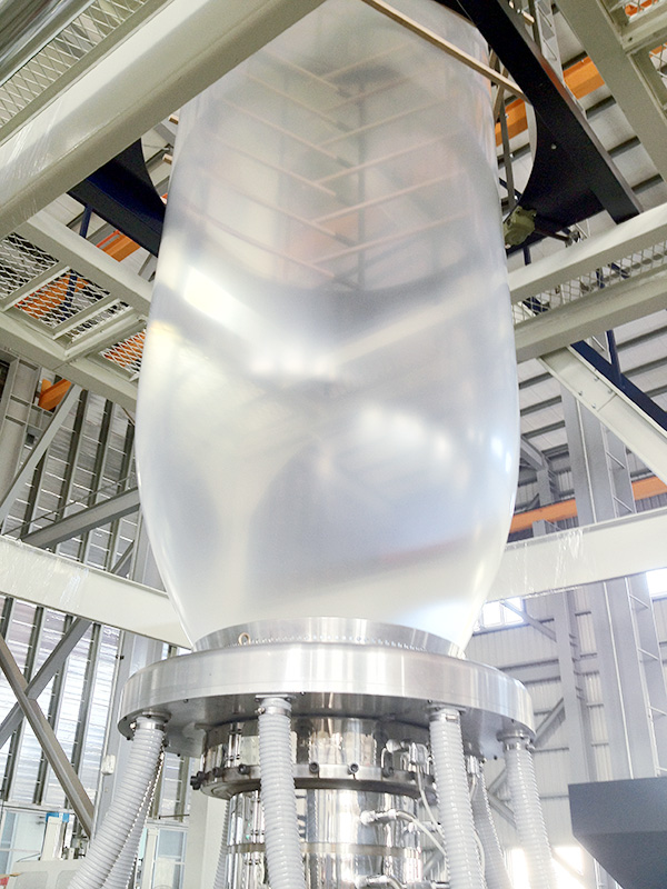 Plastic blown film line