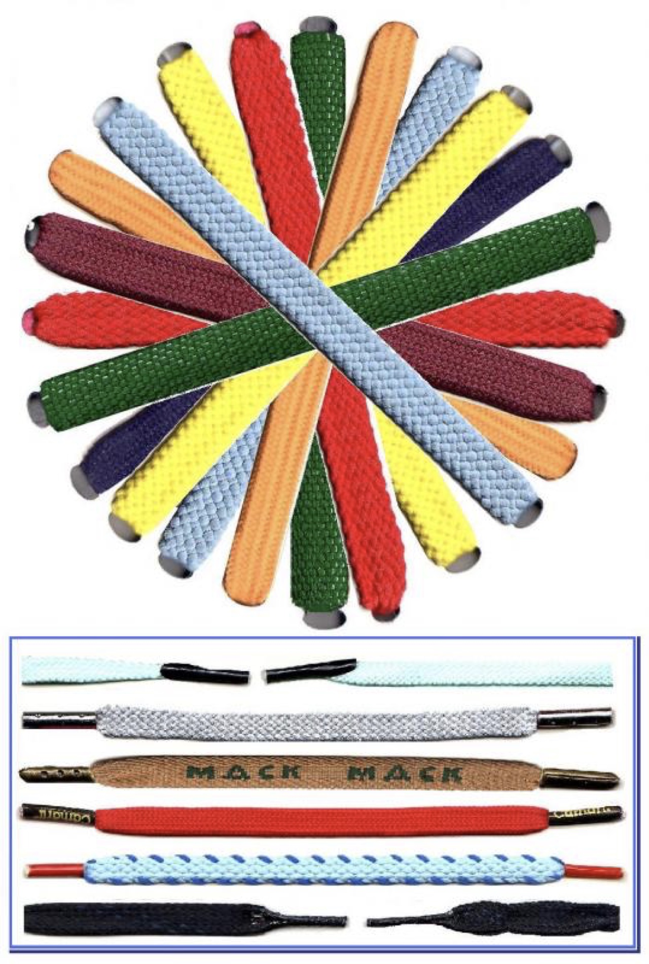 Flat Shoelaces, Custom Shoelaces