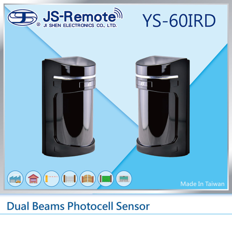 Outdoor Dual Beams Photocell Sensor (60m)