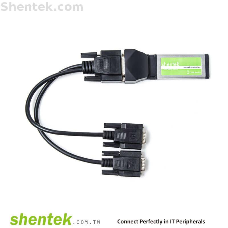 Tarjeta Adaptadora ExpressCard/34 de un Puerto Serie DB9 UART 16950 RS232 Express Card 34mm