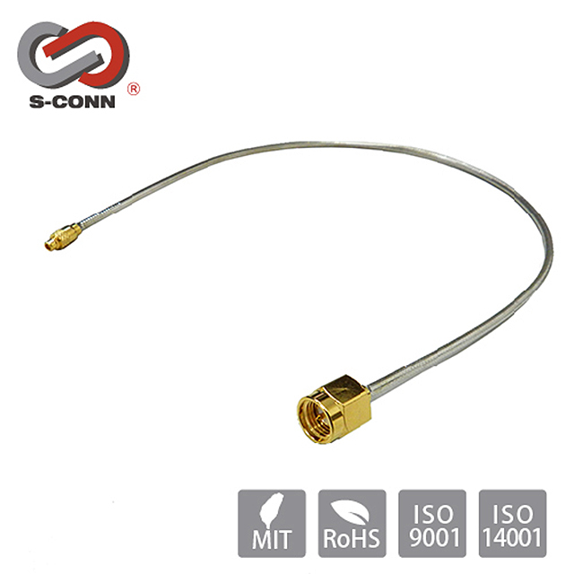 RF/Coaxial connector, MMCX Plug + RG-405 (Semi-Flexible) Cable + SMA ...
