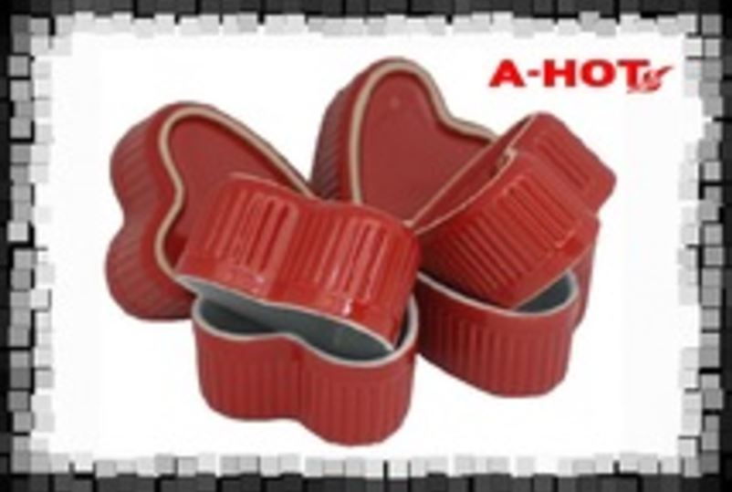 HIGH QUALITY COOKING CERAMIC HEART RAMEKINS BOWL