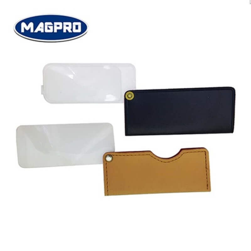 3x Magnifying Lens Coverd By Imitation Leather Magnify With Rectangular