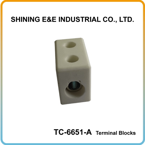 TC-6651-A Porcelain 65A 1 Pole Ceramic Terminal Block