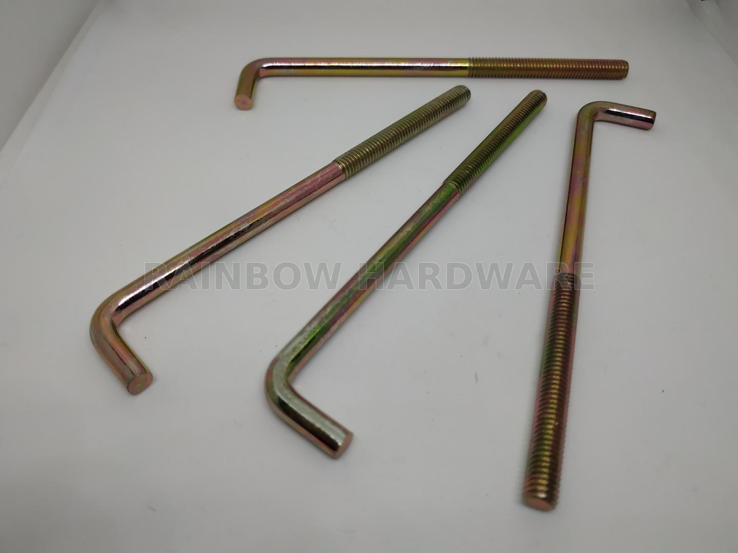 LShaped Screws M6 X 110MM (Half Thread);Yellow Zinc Plated Taiwantrade