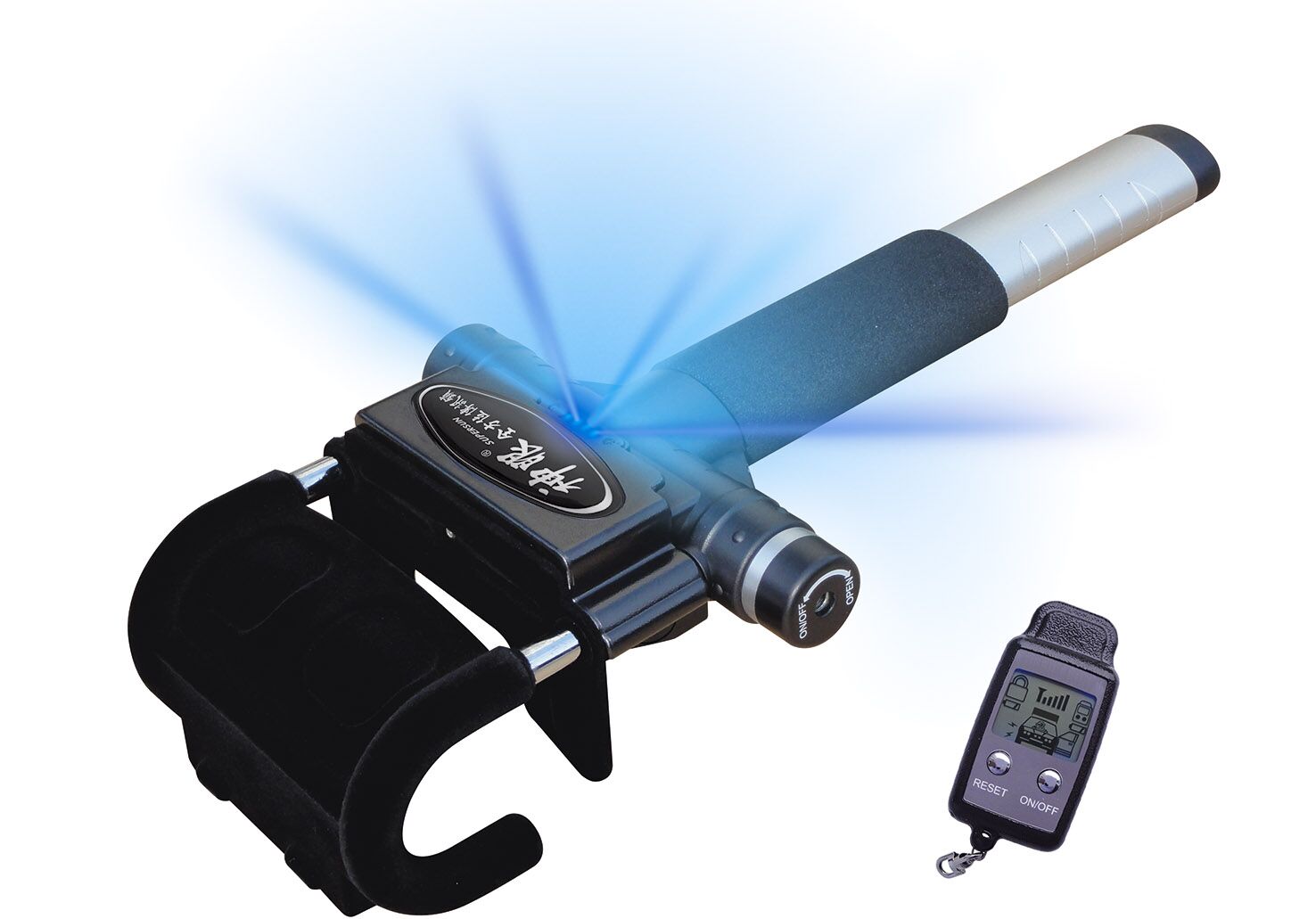 Ultrasonic car steering wheel lock with alarm and receiver Taiwantrade