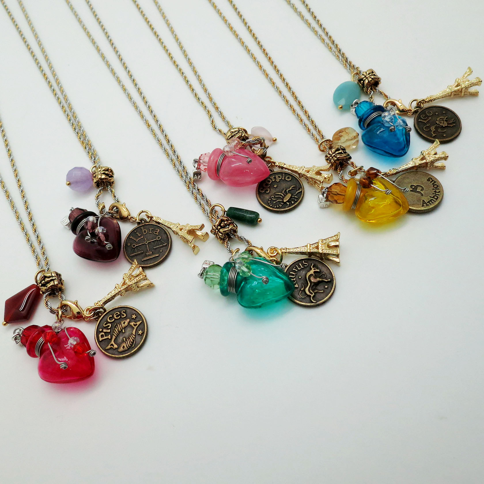 Gold Multiple Colors Available Pink Box Ms Zodiac Tag Necklace Virgo 
