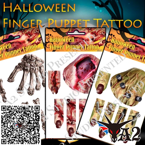 Halloween Finger Puppet Tattoo