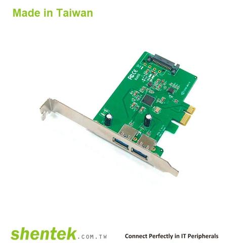shentek USB-A 2 Port USB 3.1 USB 3.1 PCIe Card Low Profile Bracket ASM1142