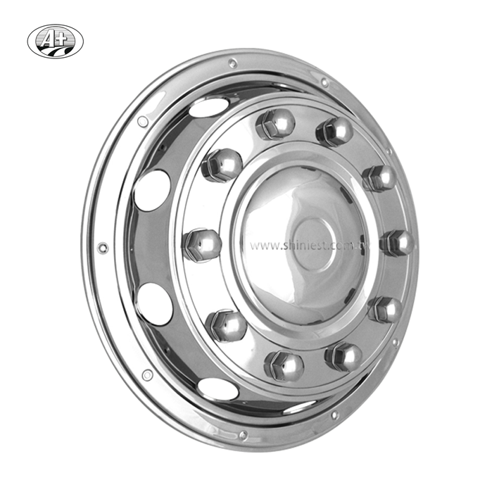 22.5 inch Truck Bus Trailer Wheel Trim Cover Stainless Steel 225 10