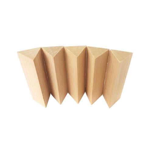 25*25*75 Plain Wood Triangular prism Blocks 60° | Taiwantrade.com