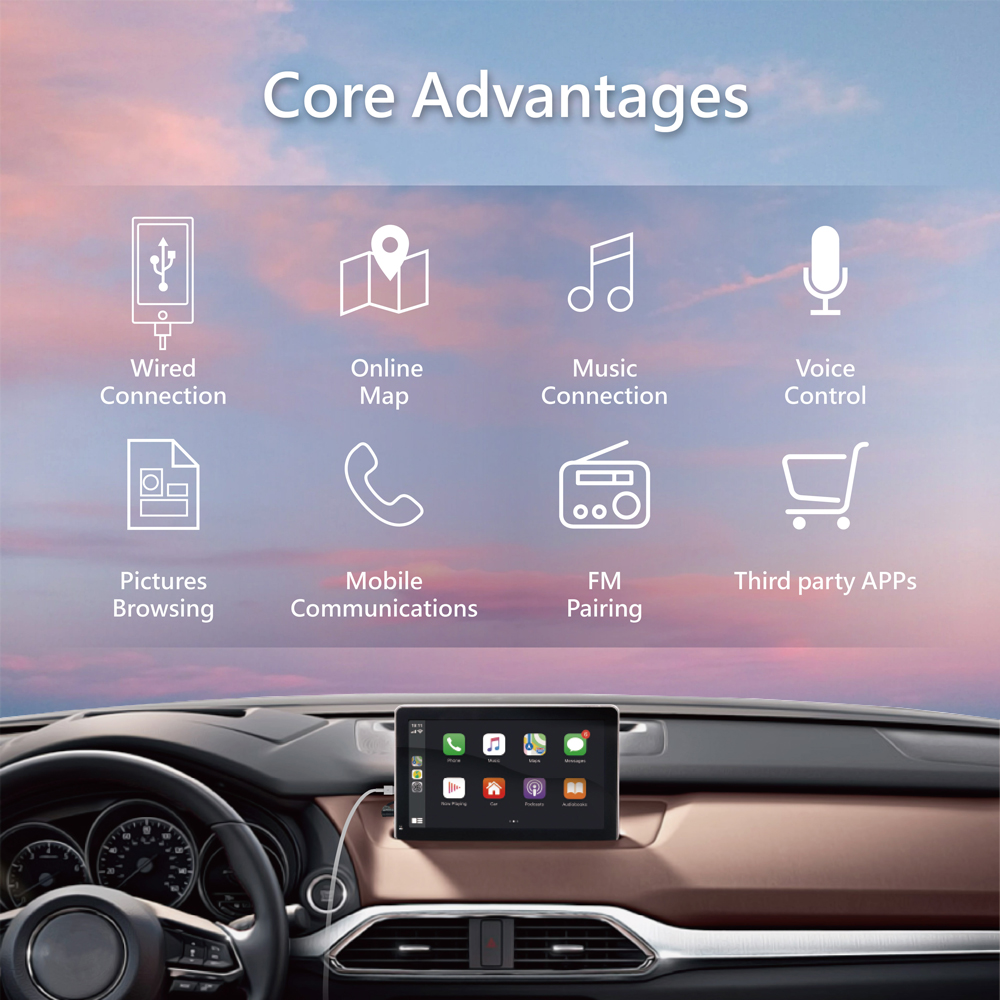 Coral Vision CarPlay Plus A Portable Car using navigation infotainment