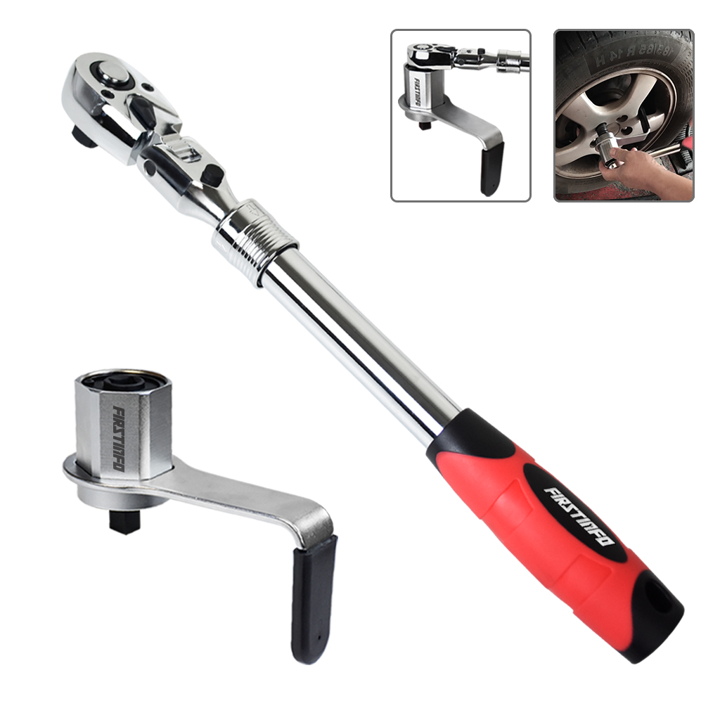 【FIRSTINFO】1/2" Dr. 72T Locking Flexible Extendable Ratchet Wrench
