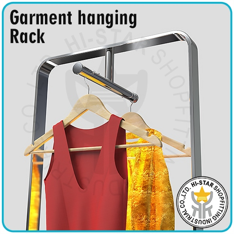 Metal Clothes Display Rack Modern Hanging Scratch Proof Shop