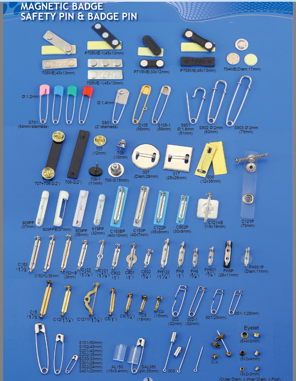 badge,safety pin ,badge pin Taiwantrade