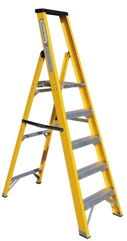 Fiberglass platform stepladder high duty weight big step