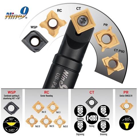 90° NC Spot Drill with carbide insert_suit spotting, engraving, grooving, chamfering and facing