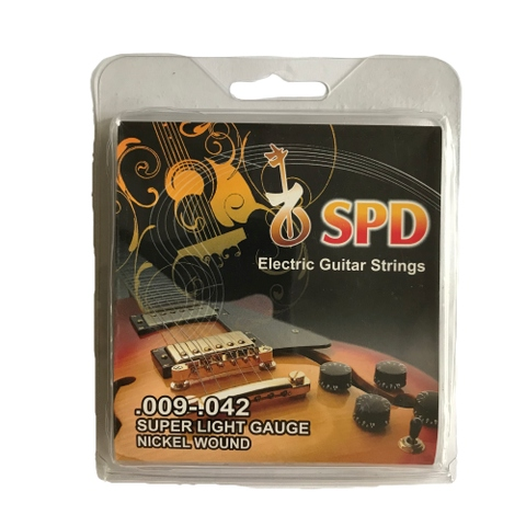 SPD Electric Guitar Strings, Nickel Wound .009-.042, Super Light Gauge  SPE-561NSXL