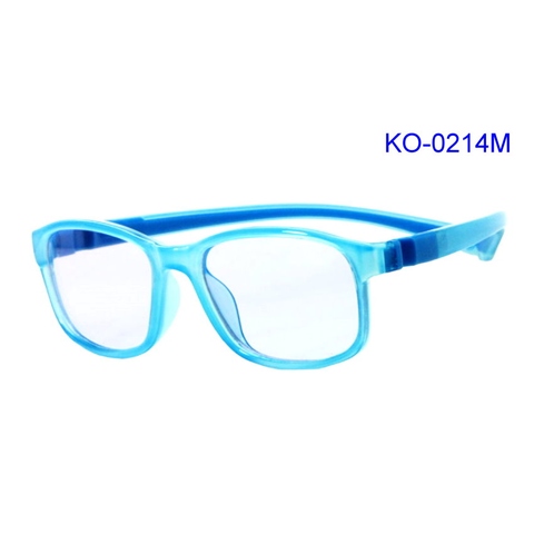 Kids Rubber Blue Block Eyeglasses_KO-0214M