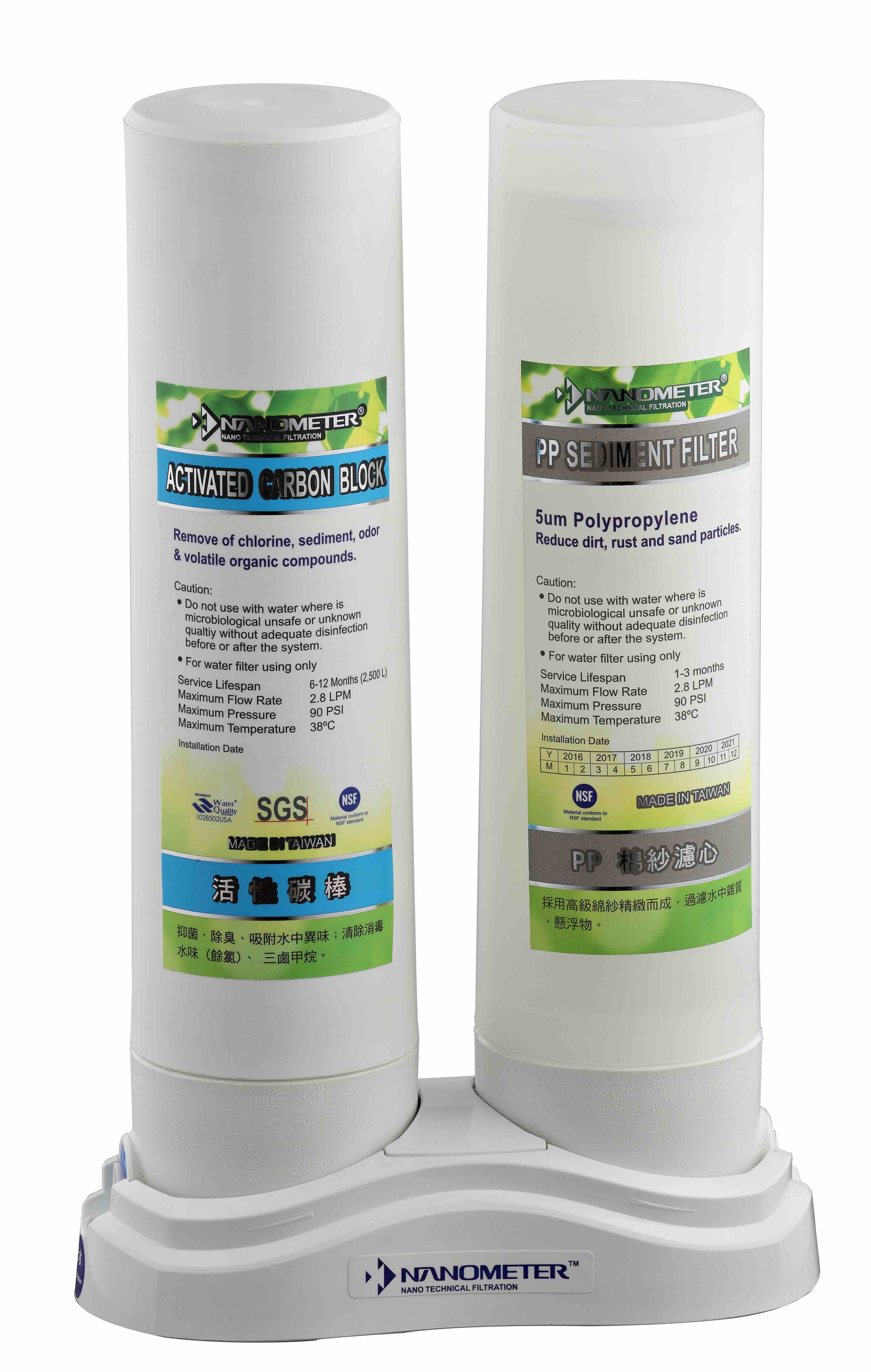 2 Stages Water Filters, PP Sediment Filter