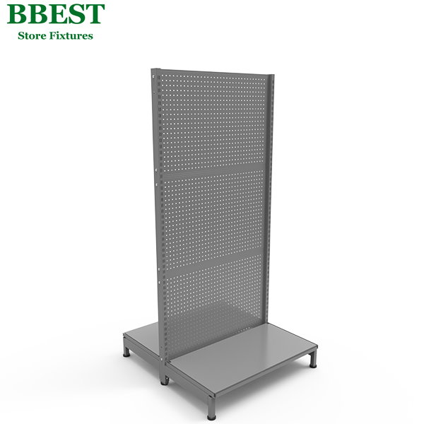 Metal Pegboard Shelves Display Stand (Pegboard back panel) BBEST