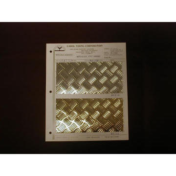 METALLIC RIGID SHEET WITH SELF-ADHESIVE FOR WALL COVERING , INDOOR DECORATION AND FURNITURE TOP FINISHING USE