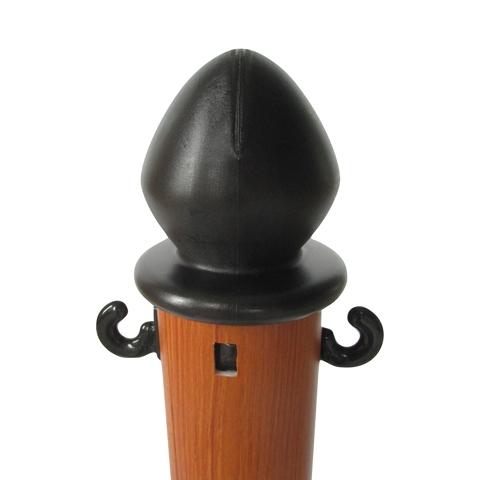 Durable Wood Grain Pattern Plastic Stanchion Post 