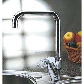 Chrome Double Handle Wall Mount Kitchen Sink Faucet Vessel Mixer Tap A822