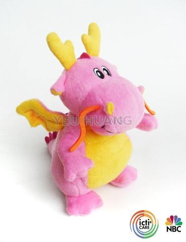 Plush dazzly candy pink dragon stuffed animal maker supplier factory manufacturer