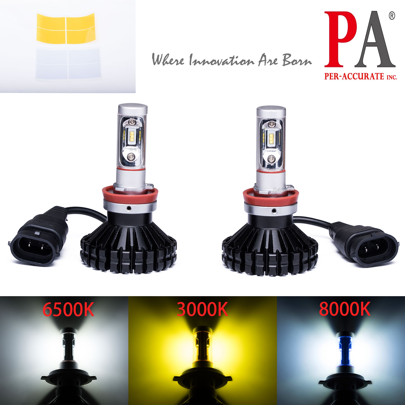 PA New Arrival H8 H9 H11 Headlamp Automobile Car LED Headlight